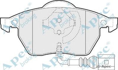 APEC BRAKING pad1110 -  Комплект тормозных колодок, дисковый тормоз